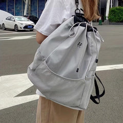 Large Capacity Drawstring Outdoor Backpack Nylon Lightweight Ball Backpack