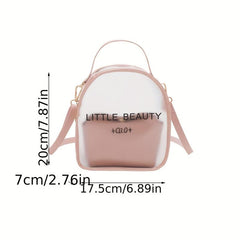 Clear Jelly Backpack With Inner Pouch PVC Purses Convertible Strap Crossbody Bag