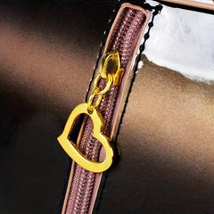Y2K Heart Chain Block Backpack Women's Stylish Daypack Bag