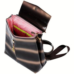 Y2K Heart Chain Block Backpack Women's Stylish Daypack Bag