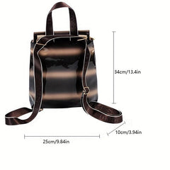 Y2K Heart Chain Block Backpack Women's Stylish Daypack Bag