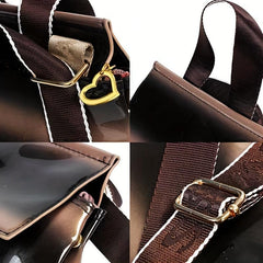 Y2K Heart Chain Block Backpack Women's Stylish Daypack Bag