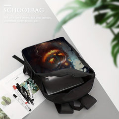 Casual Halloween Pumpkin Pattern Backpack Large Capacity Book Bag