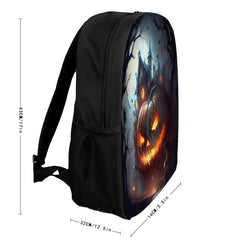 Casual Halloween Pumpkin Pattern Backpack Large Capacity Book Bag