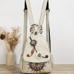 Vintage Ethnic Style Backpack Bohemian Travel Daypack Women's Casual Boho