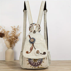 Vintage Ethnic Style Backpack Bohemian Travel Daypack Women's Casual Boho