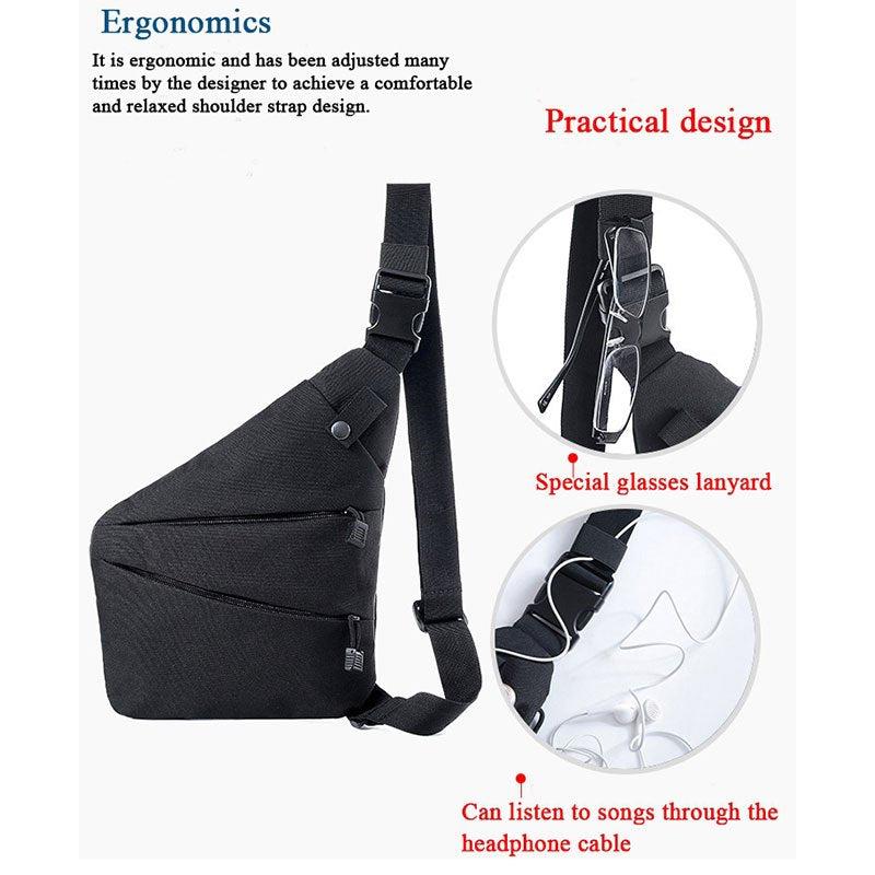 Multifunction Shoulder Chest Bag Lightweight Nylon Outdoor Travel Running Bag