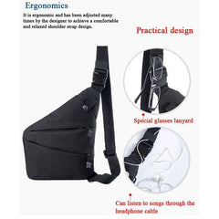 Multifunction Shoulder Chest Bag Lightweight Nylon Outdoor Travel Running Bag