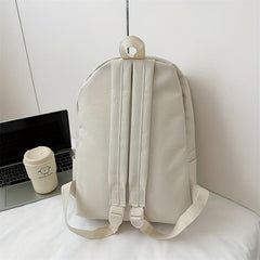 4 Pcs Solid Bag Sets Backpack with Handbag & Crossbody Bag & Pencil Pouch