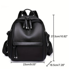 Vintage Solid Backpack Purse Convertible Strap Shoulder Bag