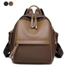 Vintage Solid Backpack Purse Convertible Strap Shoulder Bag