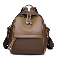 Vintage Solid Backpack Purse Convertible Strap Shoulder Bag