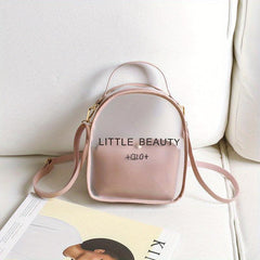 Translucent Zipper Backpack All Match Rucksack Letter Print Backpack