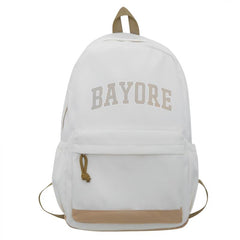Colorblock Letter Pattern Preppy Backpack Large Capacity Backpack