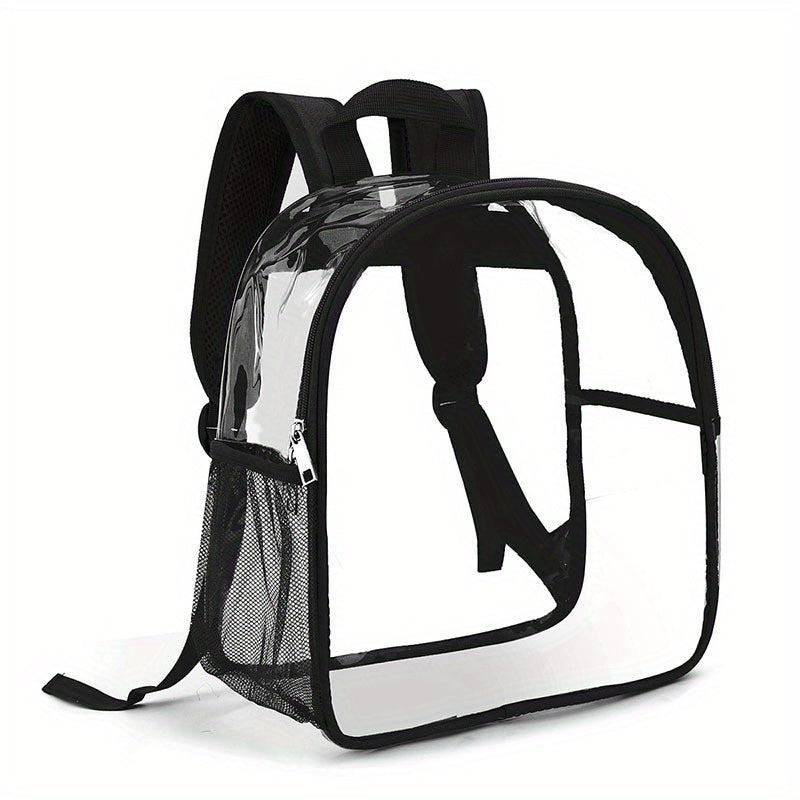 Transparent Large Capacity Backpack PVC Clear Textured School Travel Bag