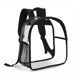 Transparent Large Capacity Backpack PVC Clear Textured School Travel Bag