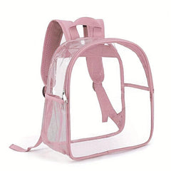 Transparent Large Capacity Backpack PVC Clear Textured School Travel Bag