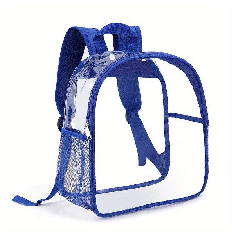 Transparent Large Capacity Backpack PVC Clear Textured School Travel Bag