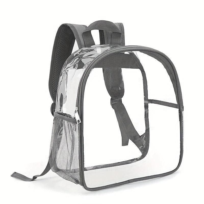 Transparent Large Capacity Backpack PVC Clear Textured School Travel Bag