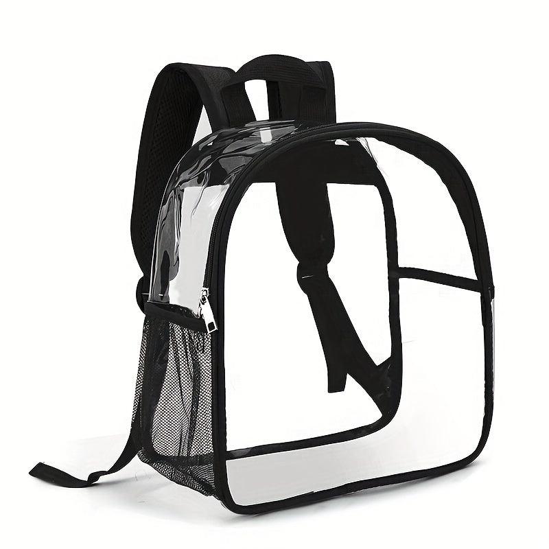 Transparent Large Capacity Backpack PVC Clear Textured School Travel Bag