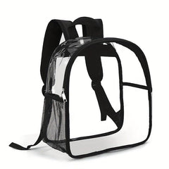 Transparent Large Capacity Backpack PVC Clear Textured School Travel Bag