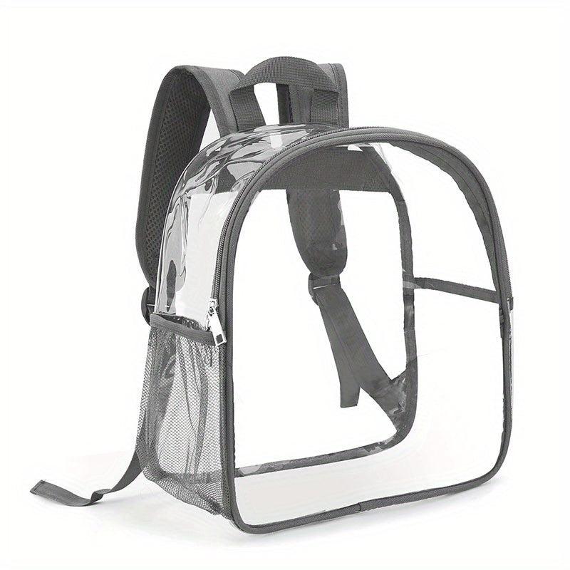 Transparent Large Capacity Backpack PVC Clear Textured School Travel Bag