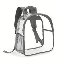Transparent Large Capacity Backpack PVC Clear Textured School Travel Bag
