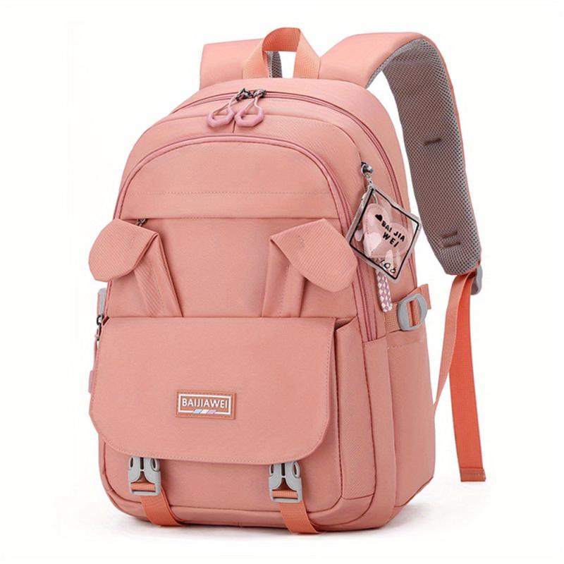 Rabbit Decor Carry On Backpack Large Capacity Lightweight School Travel Bag