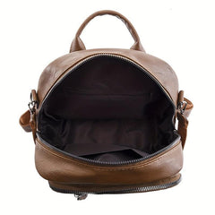 Studded Decor Zipper Front Backpack Purse for Women Punk Style