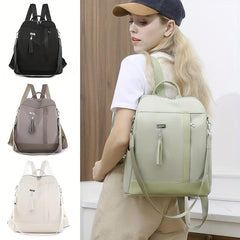Lightweight Backpack Convertible Shoulder Bag with Tassel Decor