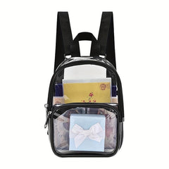 Transparent Backpack Zipper Rucksack Women's Travel Storage Bag