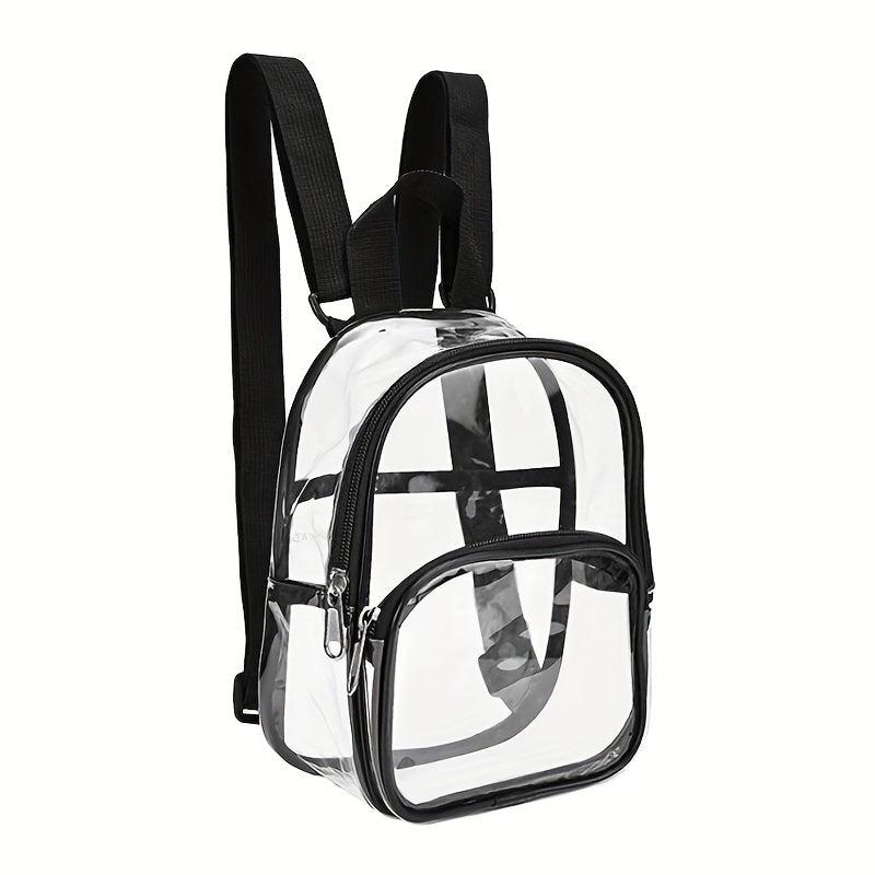 Transparent Backpack Zipper Rucksack Women's Travel Storage Bag