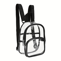 Transparent Backpack Zipper Rucksack Women's Travel Storage Bag