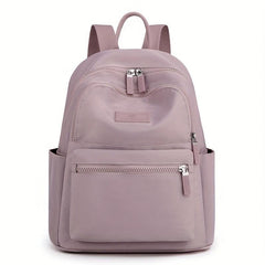 Casual Backpack For Women Solid Student Schoolbag Nylon Travel Daypack