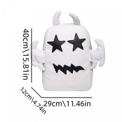 Halloween Cartoon Ghost Backpack Funny Large Capacity Daypack Women's