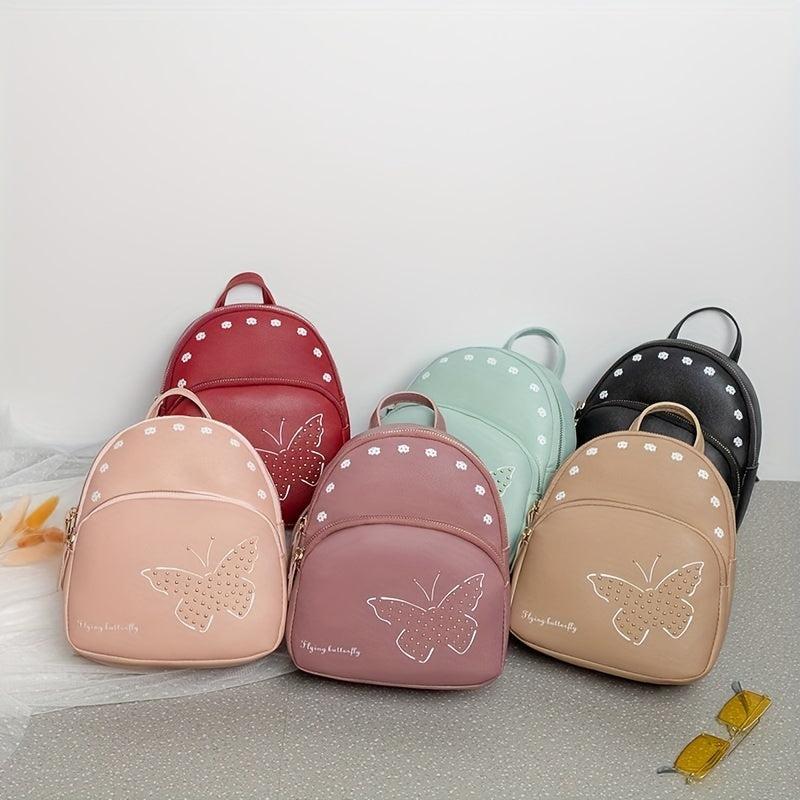 Mini Butterfly Backpack Purse Preppy School Bag Women's Travel Daypack
