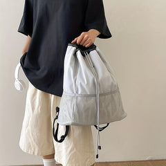 Drawstring Bucket Backpack Sports Gym Outdoor Travel Daypack