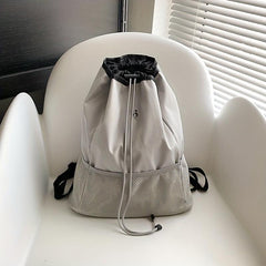 Drawstring Bucket Backpack Sports Gym Outdoor Travel Daypack
