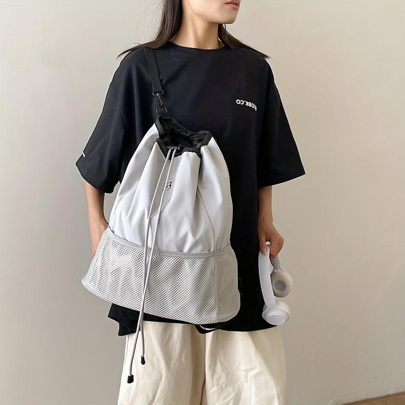 Drawstring Bucket Backpack Sports Gym Outdoor Travel Daypack