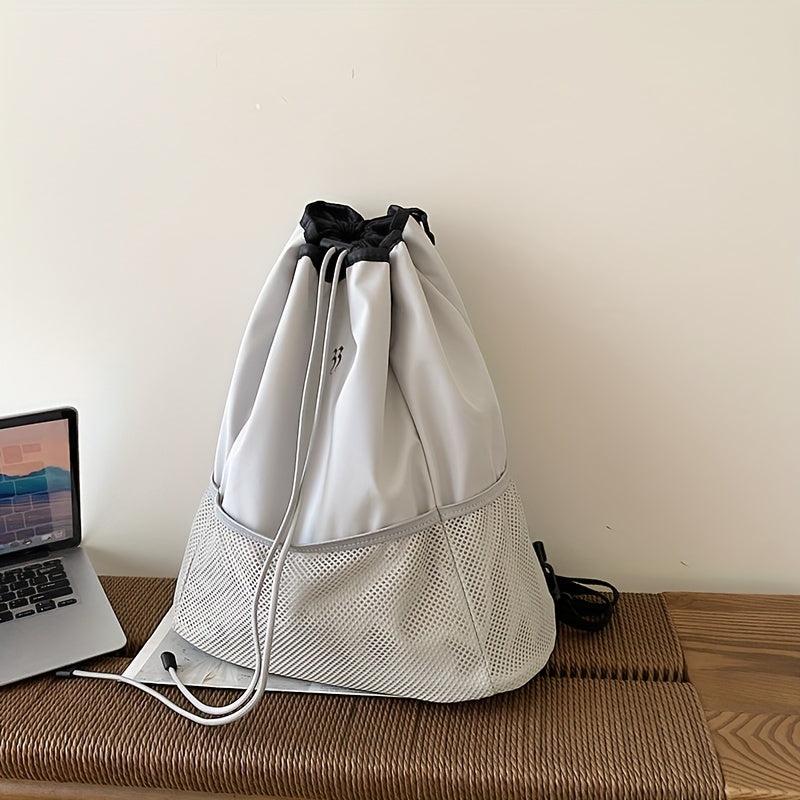 Drawstring Bucket Backpack Sports Gym Outdoor Travel Daypack