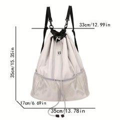 Drawstring Bucket Backpack Sports Gym Outdoor Travel Daypack