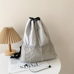 Drawstring Bucket Backpack Sports Gym Outdoor Travel Daypack