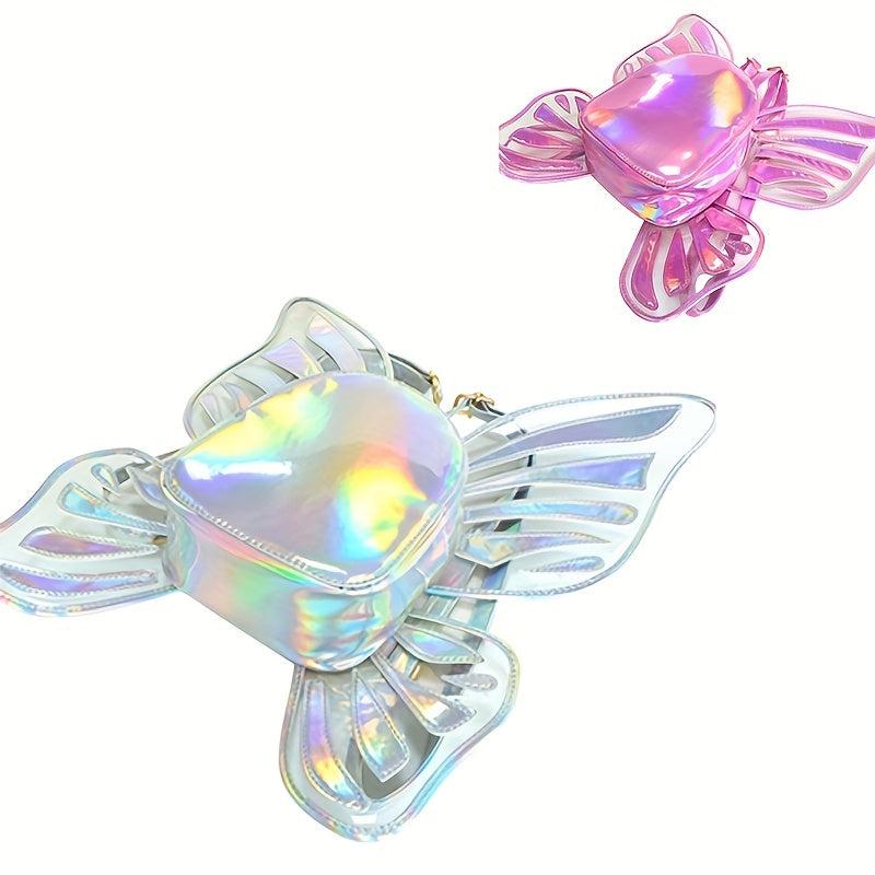 Y2K Laser Butterfly Backpack Holographic Bag For Women
