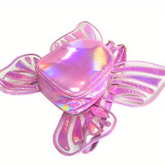 Y2K Laser Butterfly Backpack Holographic Bag For Women