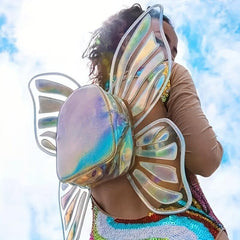 Y2K Laser Butterfly Backpack Holographic Bag For Women