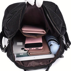 Minimalist Convertible Backpack Purse PU Leather Daypack School Travel Bag