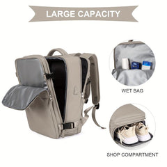 Minimalist Solid Backpack Large Capacity Travel Storage Rucksack