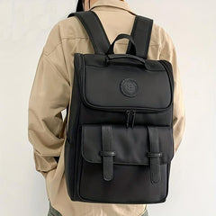 Student Backpack Functional Zipper School Bag Casual Nylon Travel Bookbag