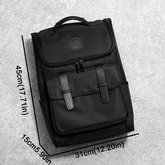 Student Backpack Functional Zipper School Bag Casual Nylon Travel Bookbag
