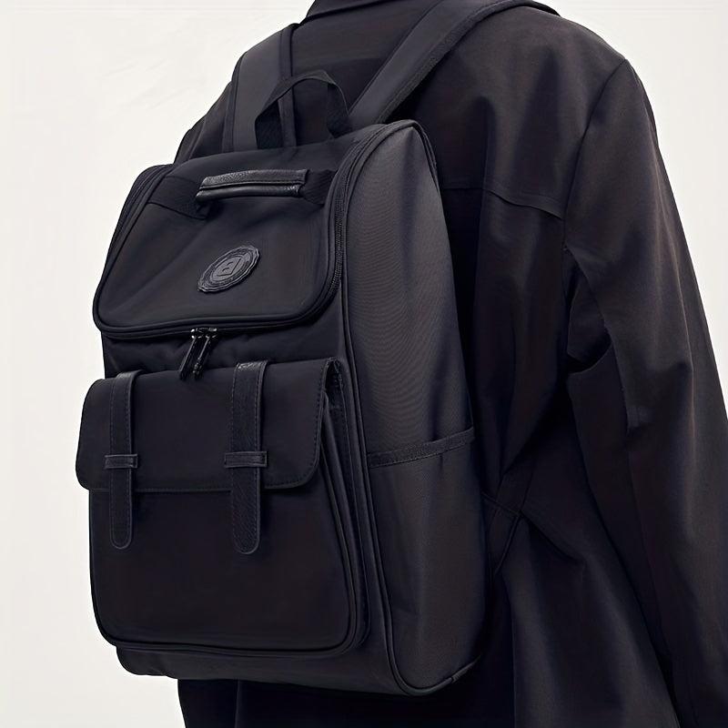 Student Backpack Functional Zipper School Bag Casual Nylon Travel Bookbag